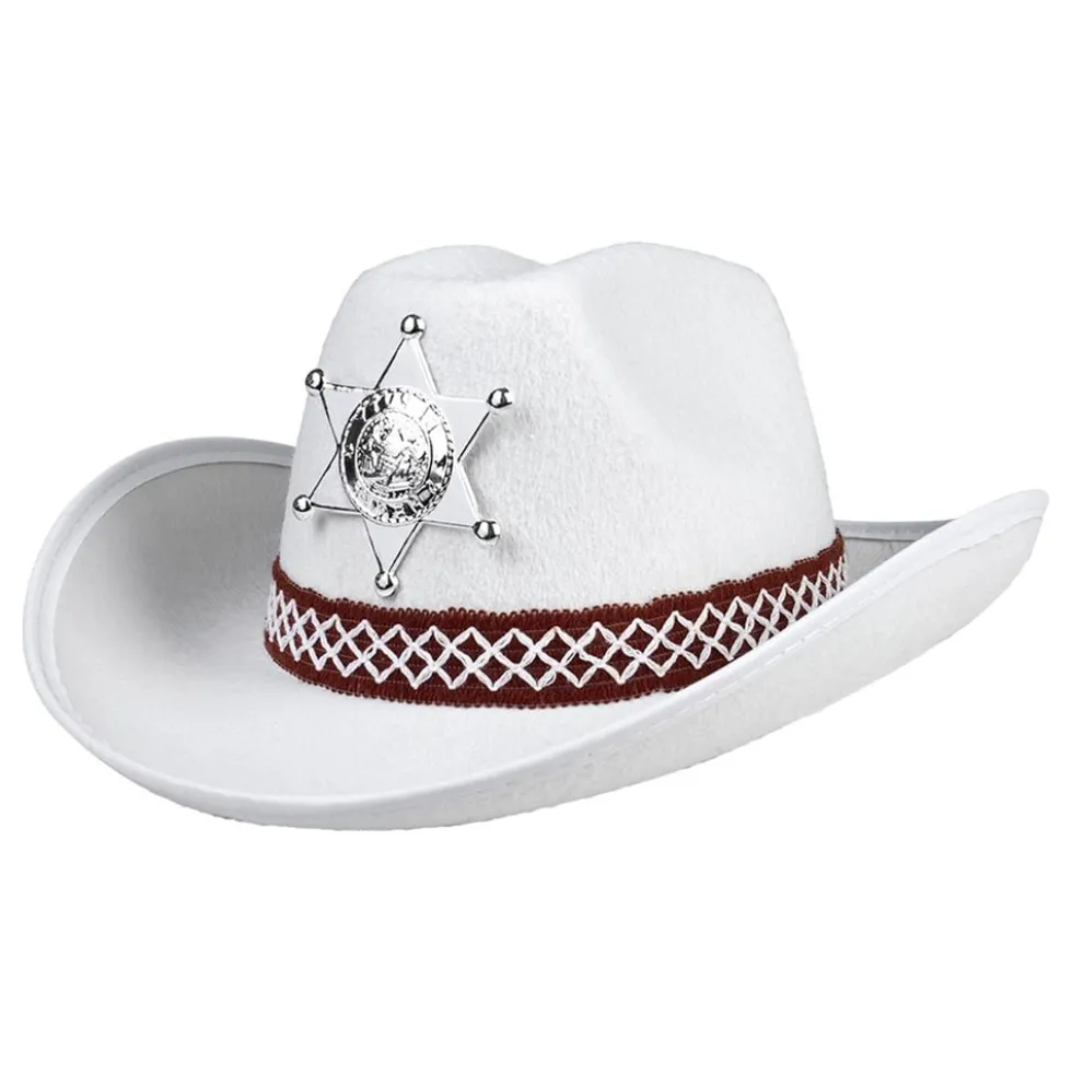 Sheriffhat Hvid til Børn