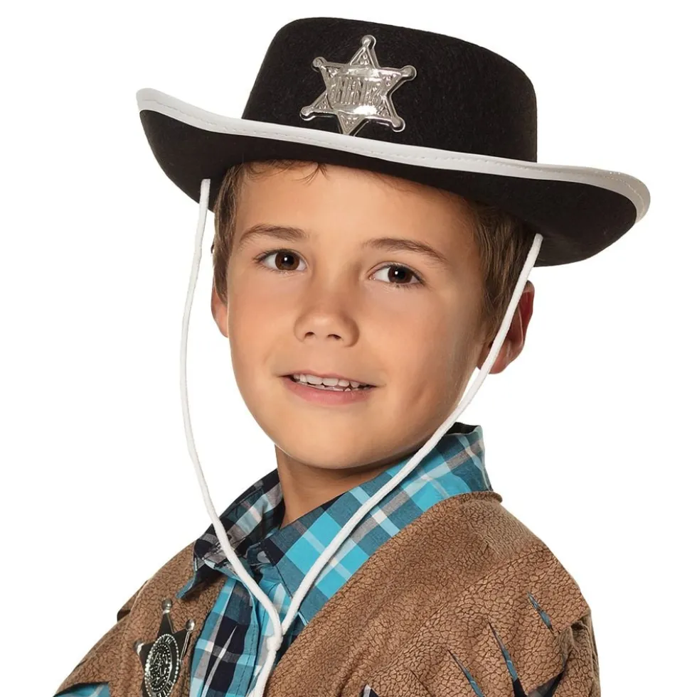 Sheriffhat Sort til Børn