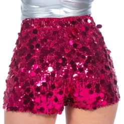 Shorts med Paljetter Lyserød