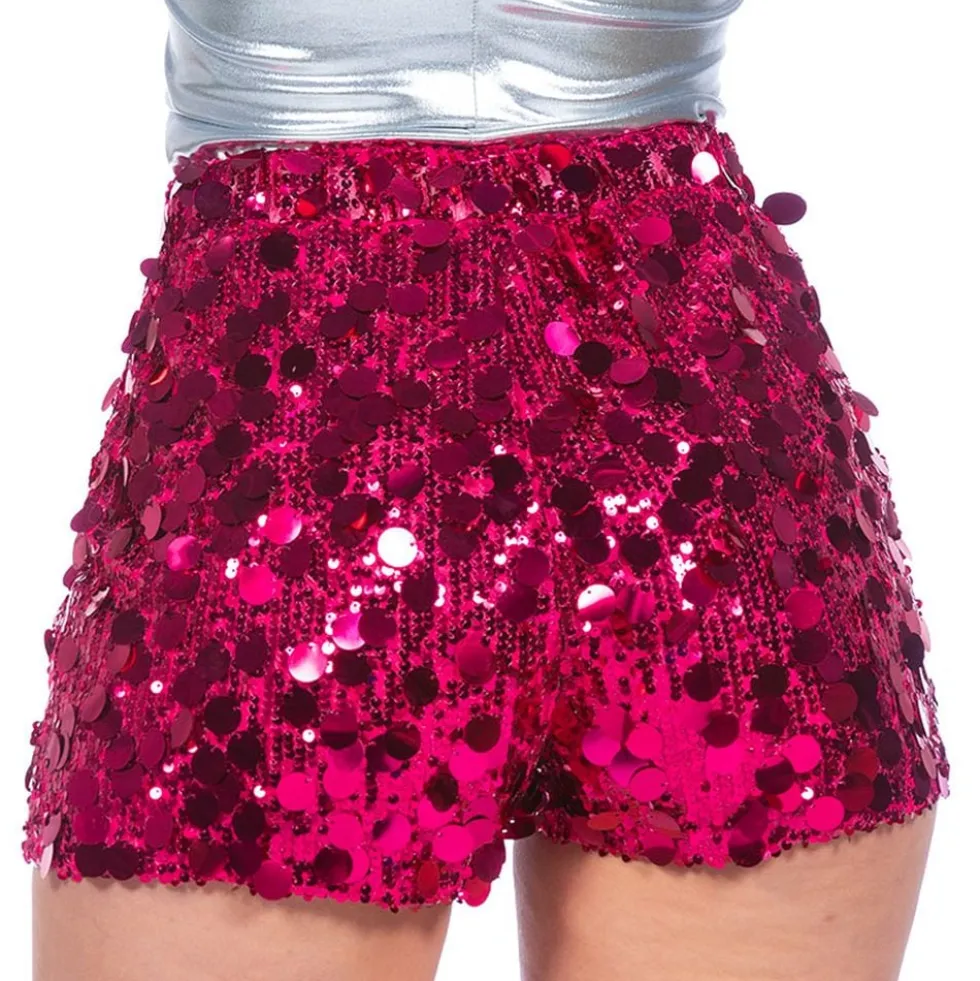 Shorts med Paljetter Lyserød