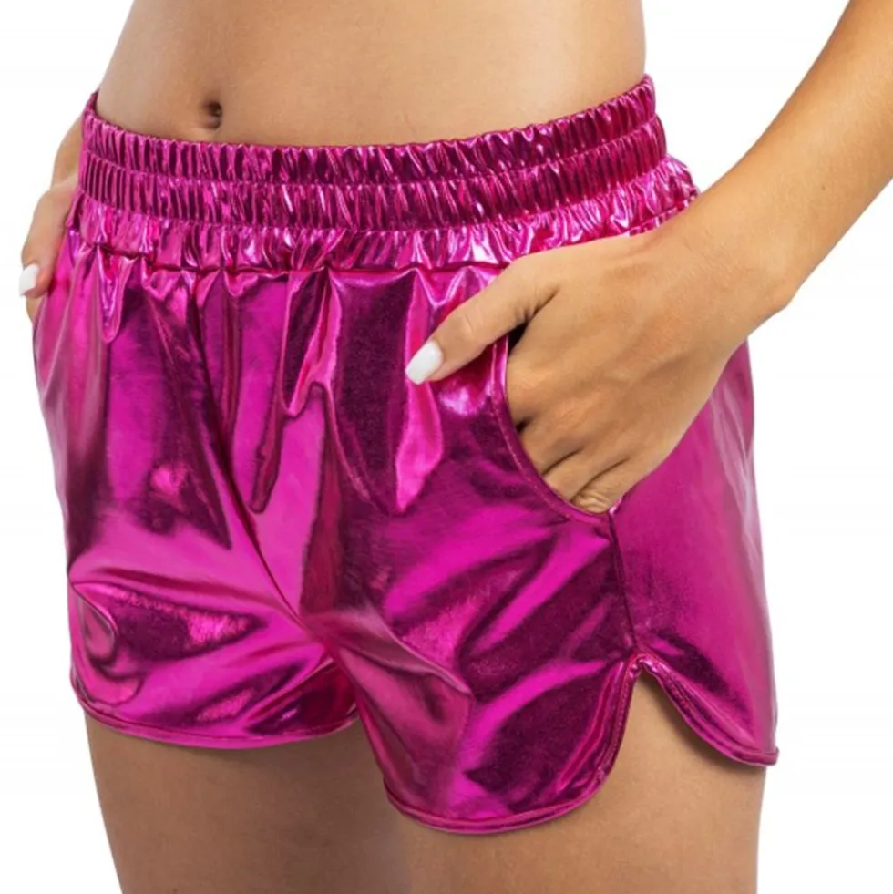 Shorts Metallic Lyserød