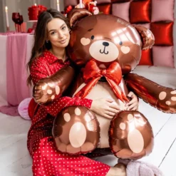 Siddende Bamse Folieballon