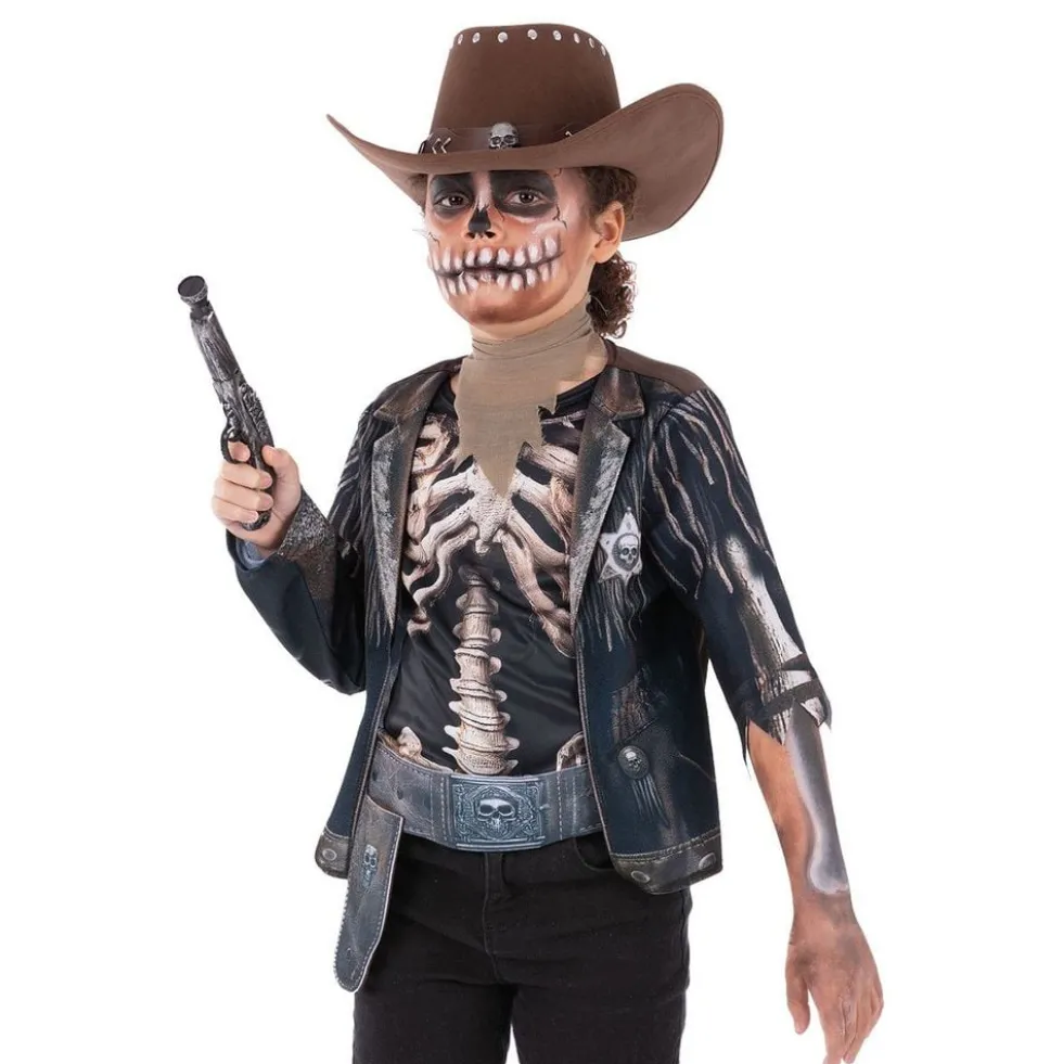 Skelet Cowboy Børnekostume