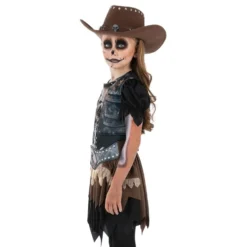 Skelet Cowgirl Børnekostume
