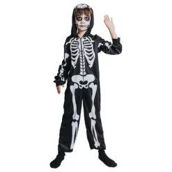 Skelet Jumpsuit Børnekostume