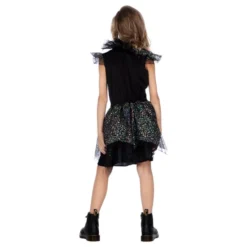 Skeletkjole Glitter Børnekostume