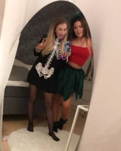 Skeletkjole Kostume