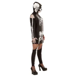 Skeletkjole med Hætte Kostume