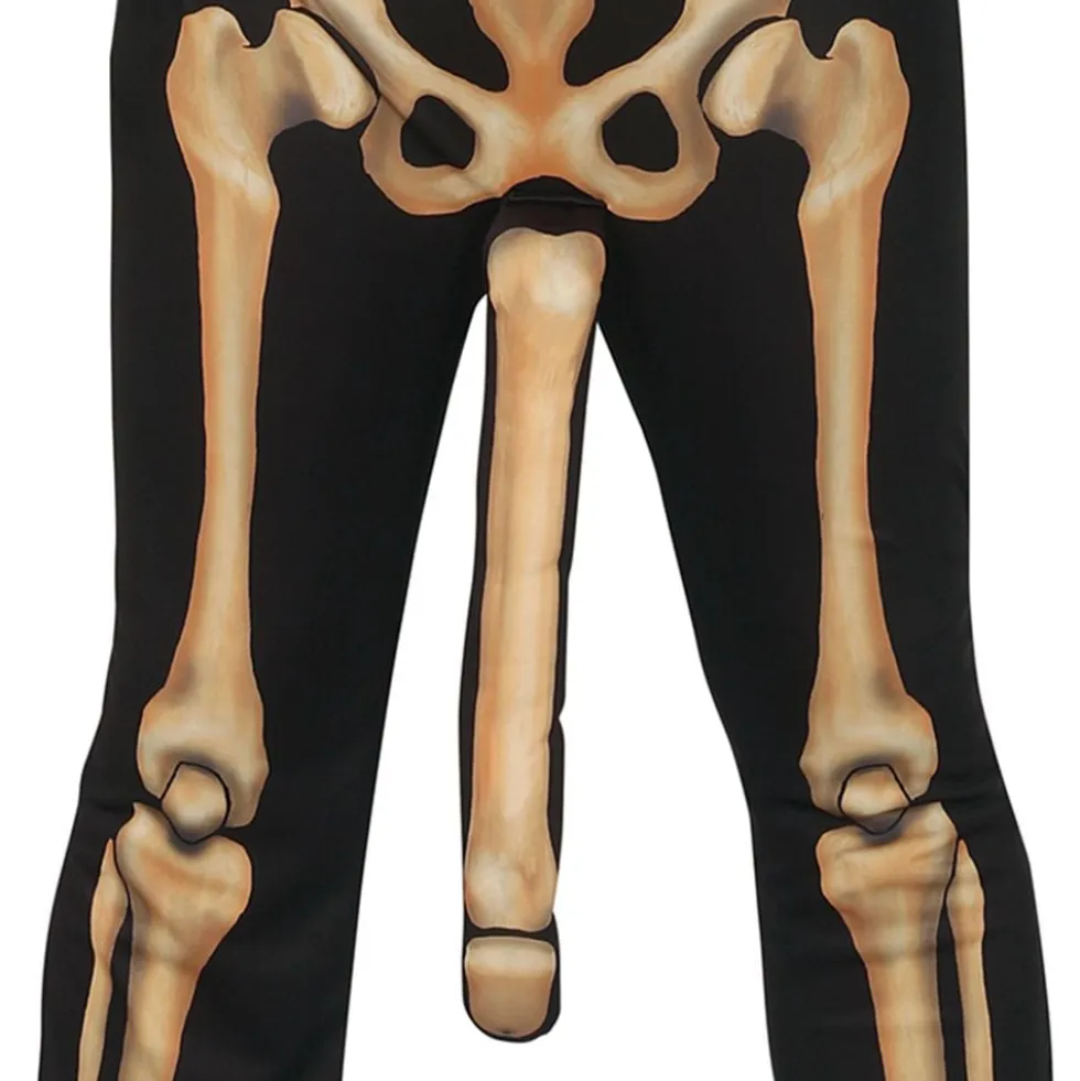 Skelet med Penis Kostume