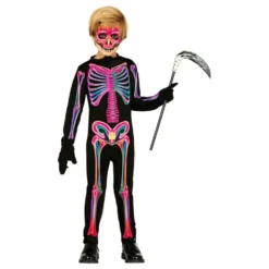 Skelet Neon Børnekostume