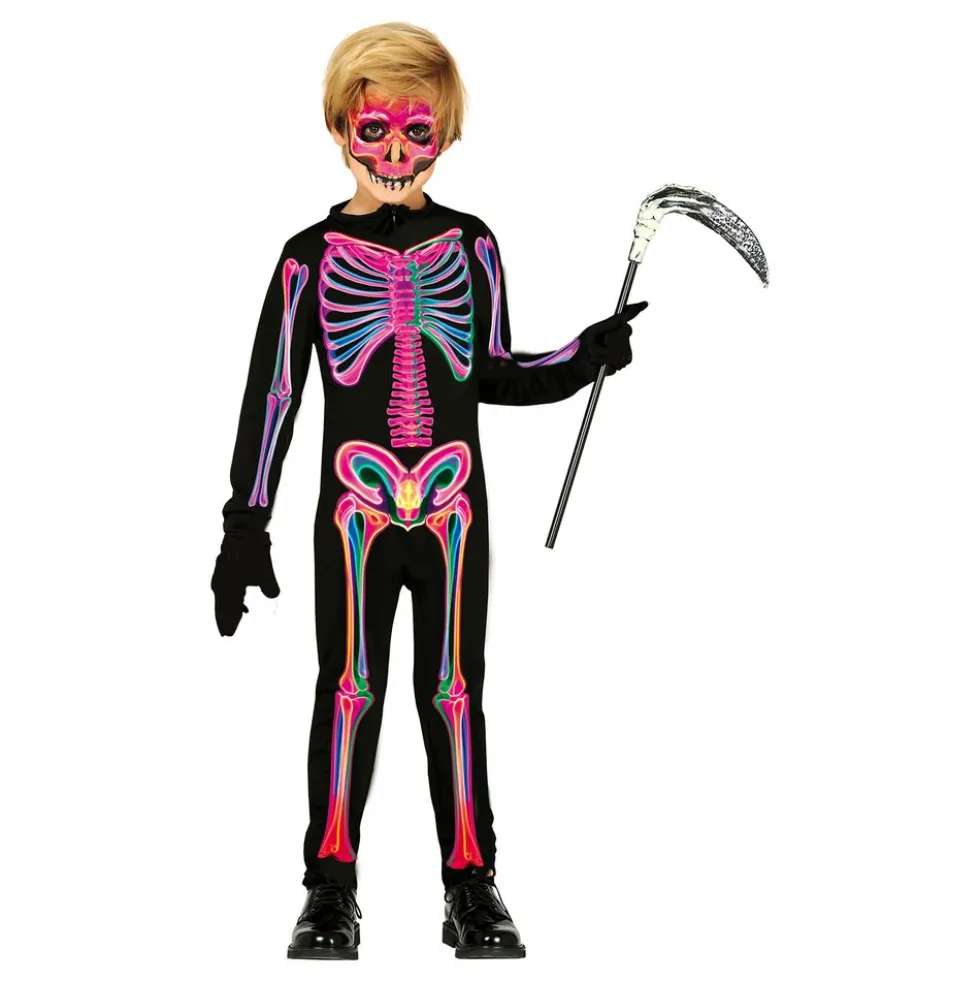Skelet Neon Børnekostume