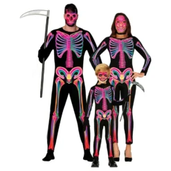 Skelet Neon Børnekostume