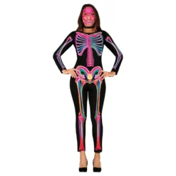 Skelet Neon Dame Kostume