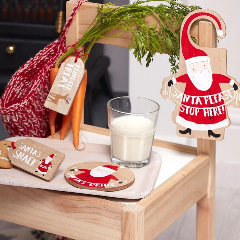 Skilte i Træ Santa