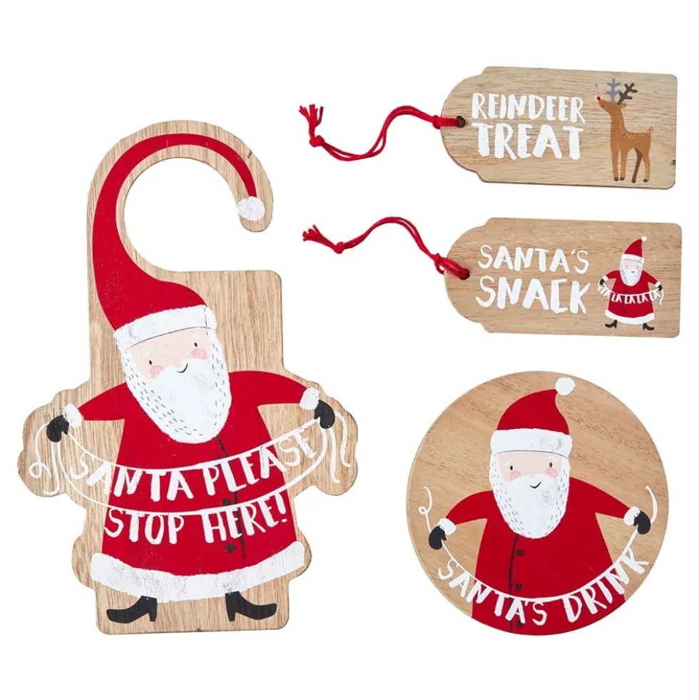 Skilte i Træ Santa