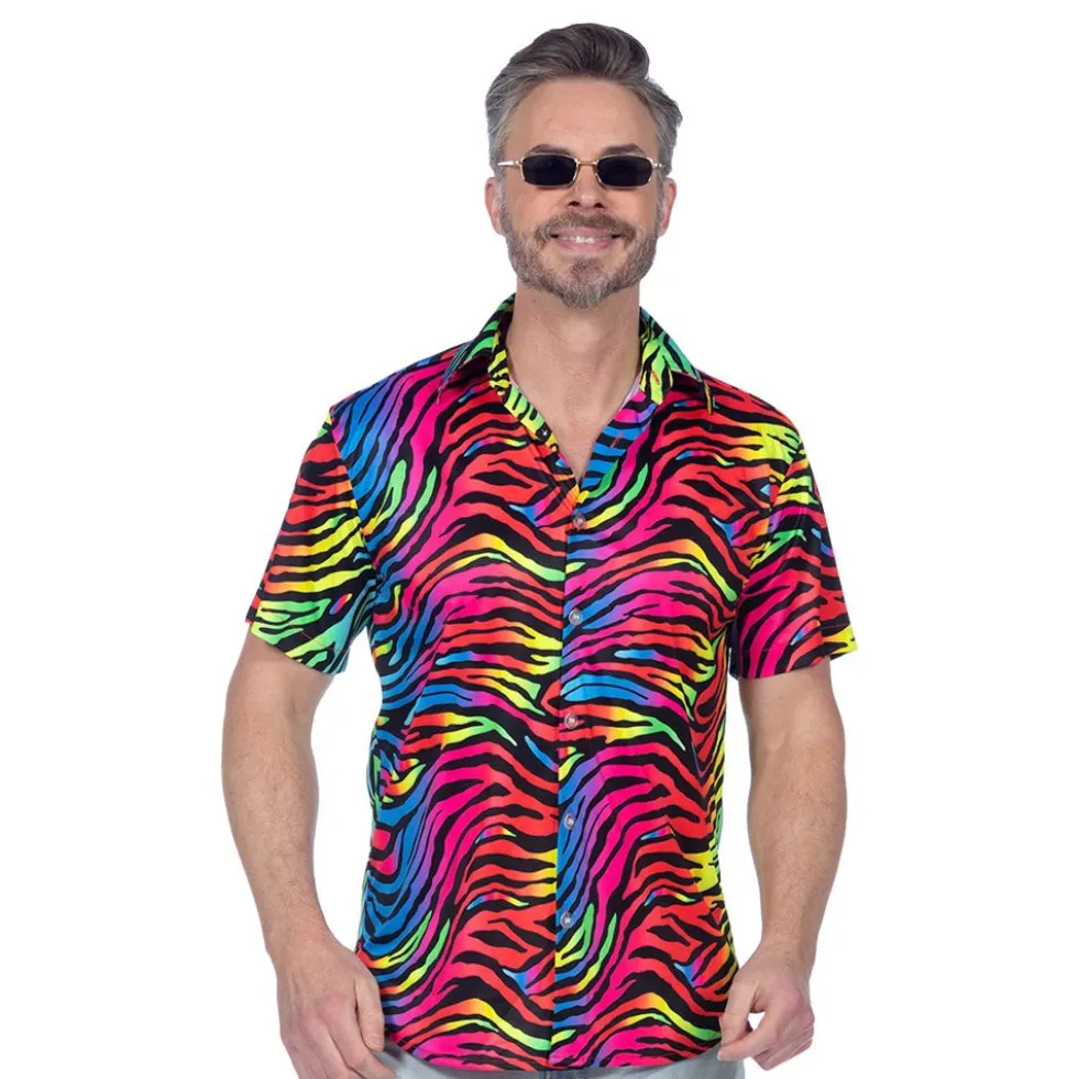 Skjorte Zebra Neon Herre