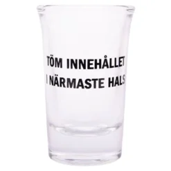 Snapseglas med Tekst