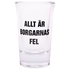 Snapseglas med Tekst