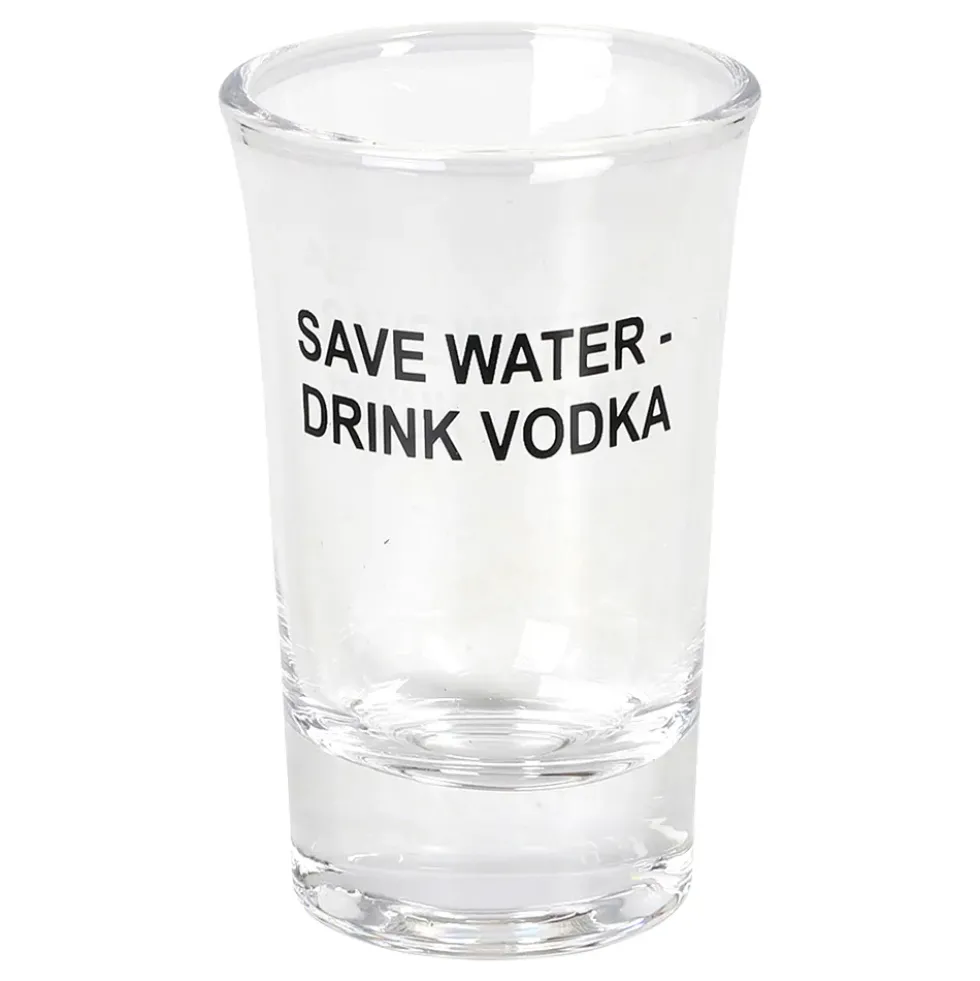Snapseglas Save Water Drink Vodka