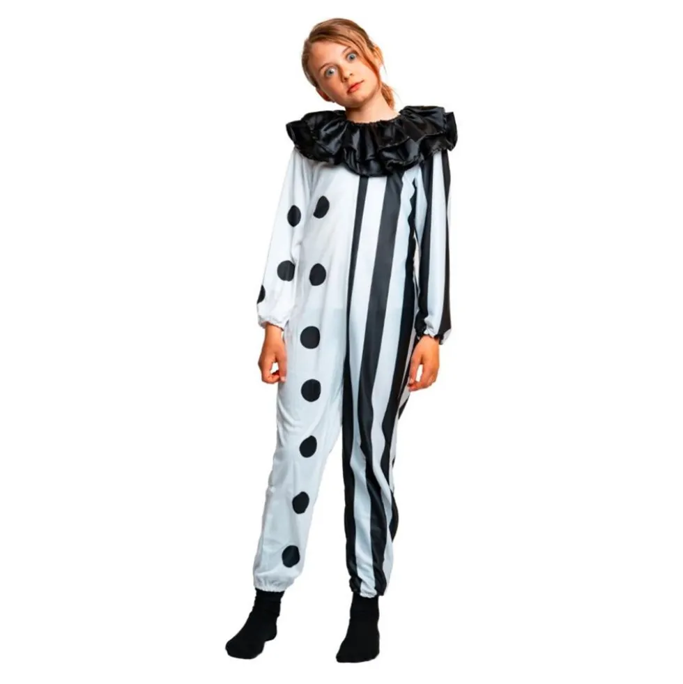 Sort/Hvid Klovn Børnekostume