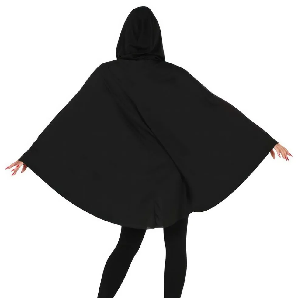 Sort Poncho Halloweengræskar