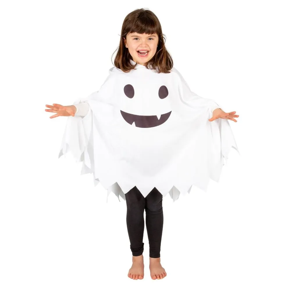Spøgelsesponcho Børnekostume