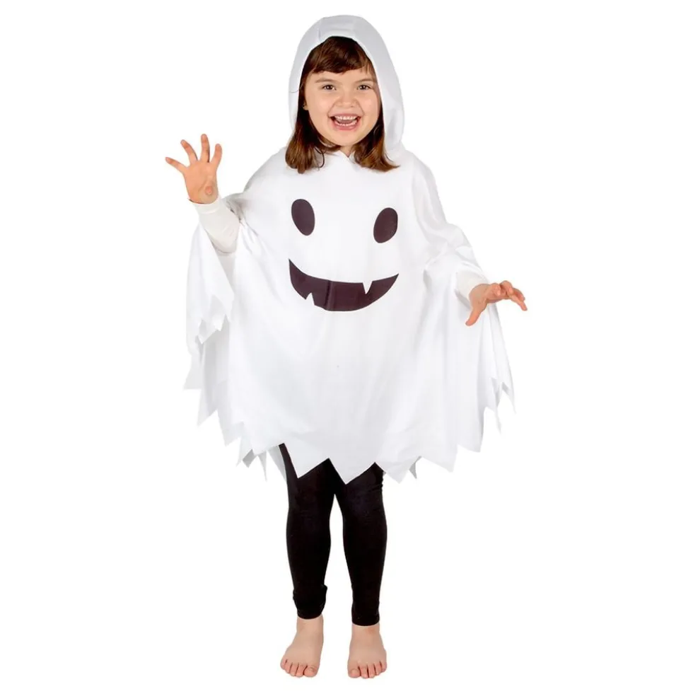 Spøgelsesponcho Børnekostume