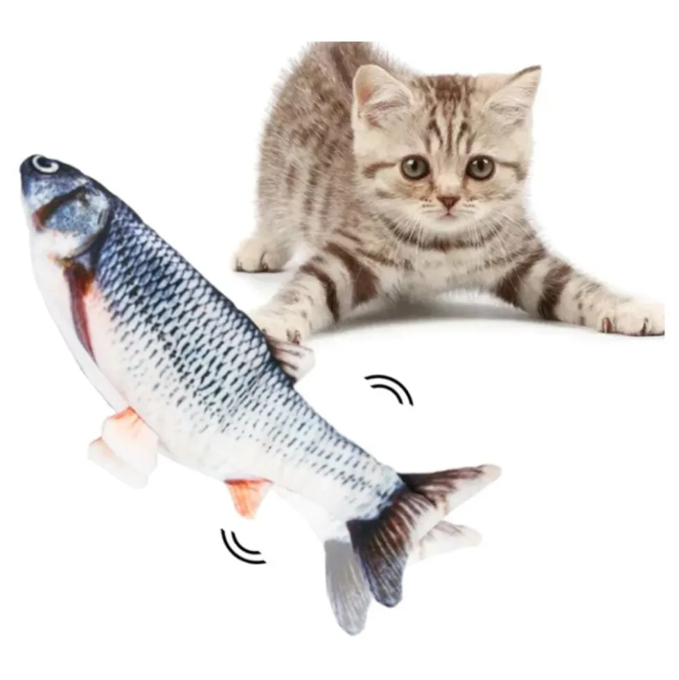 Sprællende Fisk Kattelegetøj