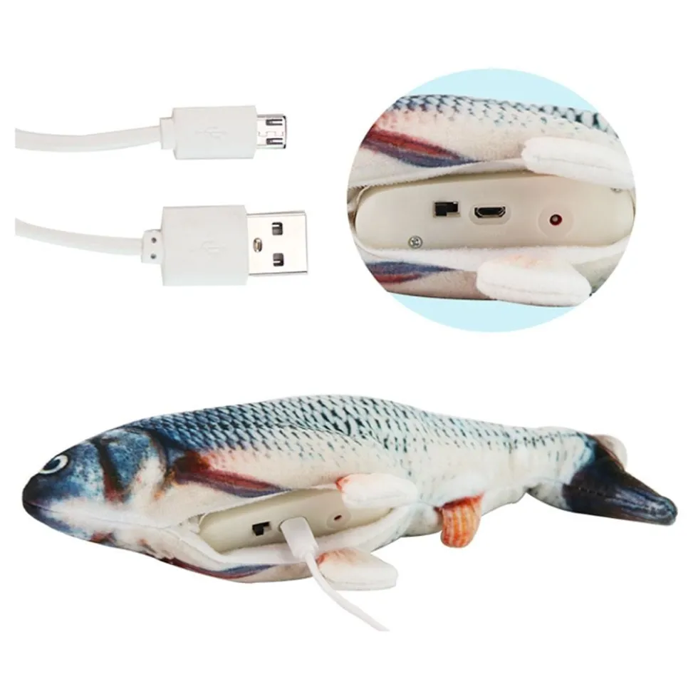 Sprællende Fisk Kattelegetøj