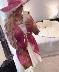 Sørøverpige Lyserødt Kostume