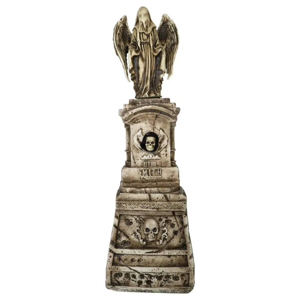 Statue med Animeret Dødningehoved Prop