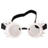 Steampunk Briller med Nitter Hvid