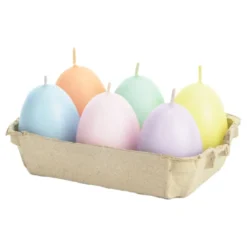 Stearinlys Æggeformet Pastelmix