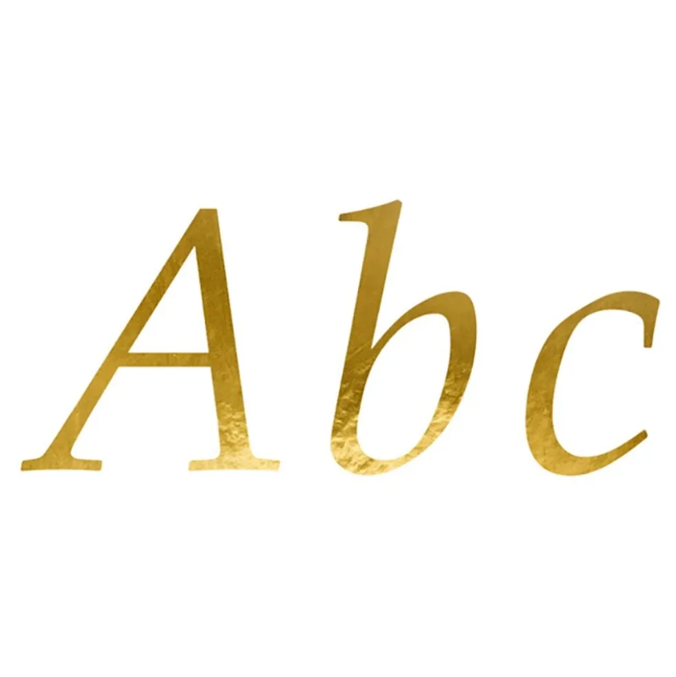 Stickers Bogstaver Guld Metallic