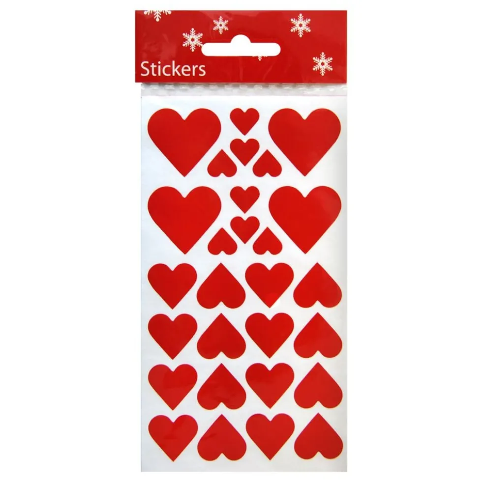 Stickershjerter Røde