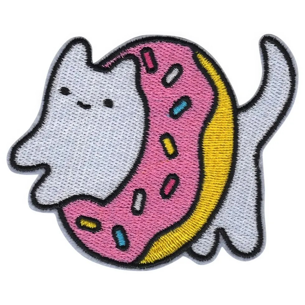 Stofmærke Kat i Donut