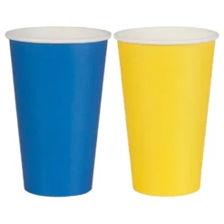 Store Papkrus Blå/Gul