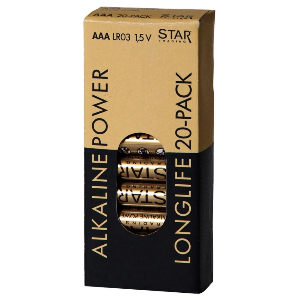 ST Power Alkaline AAA-batterier