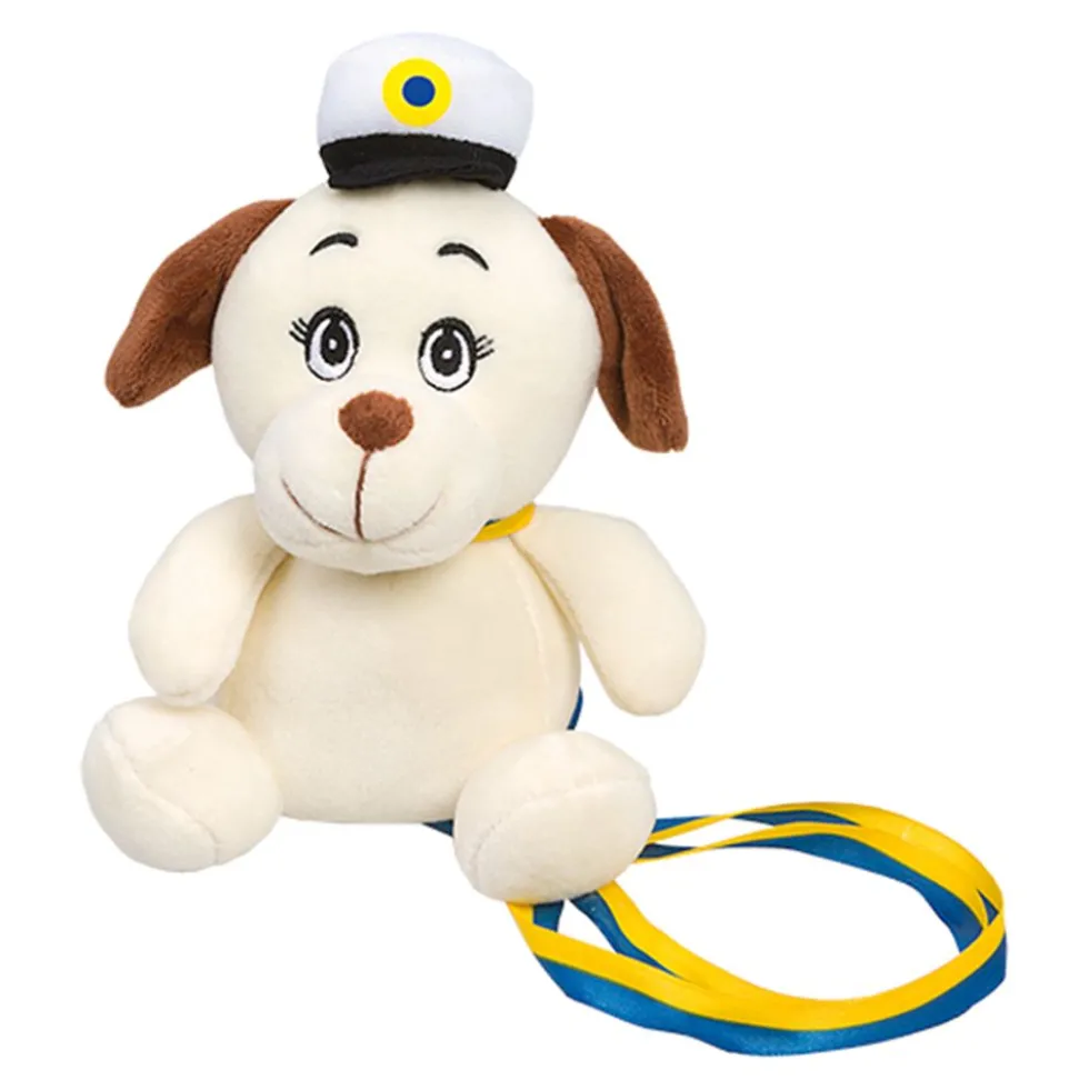 Studenterbamse Mini Hund Hvid/Brun