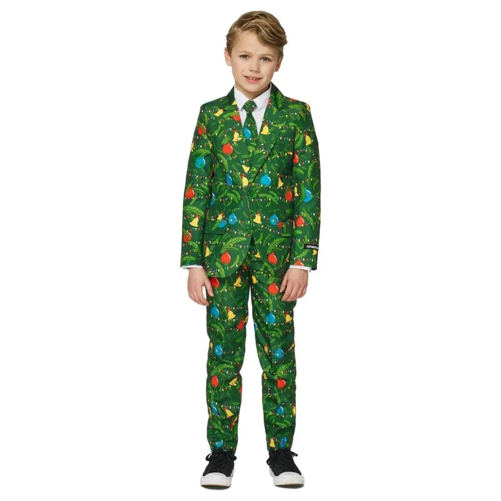 Suitmeister Boys Christmas Green Tree Light Up Jakkesæt