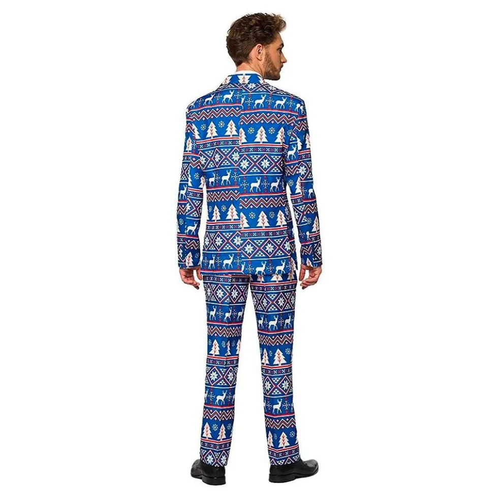 Suitmeister Christmas Blue Nordic Jakkesæt