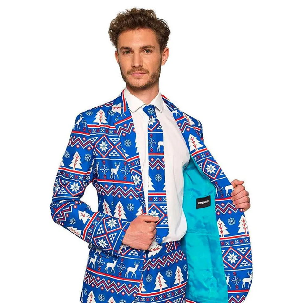 Suitmeister Christmas Blue Nordic Jakkesæt