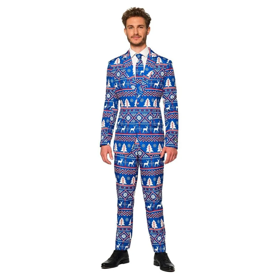 Suitmeister Christmas Blue Nordic Jakkesæt