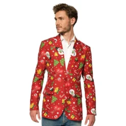 Suitmeister Christmas Red Icons Light Up Jakke Herre