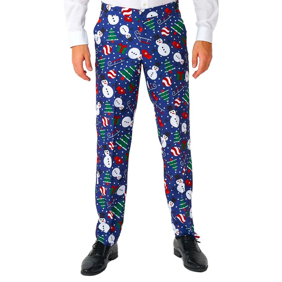 Suitmeister Christmas Snowman Blåt Jakkesæt