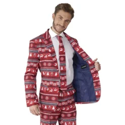 Suitmeister Nordic Pixel Rødt Jakkesæt