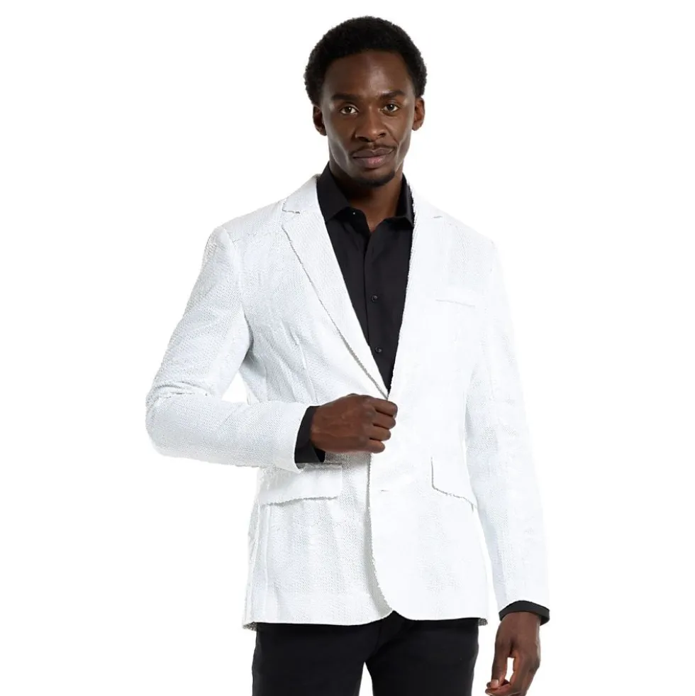 Suitmeister Pailletblazer Hvid