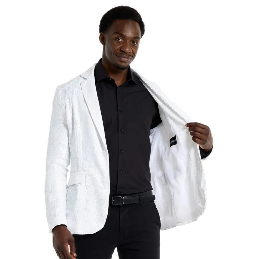 Suitmeister Pailletblazer Hvid