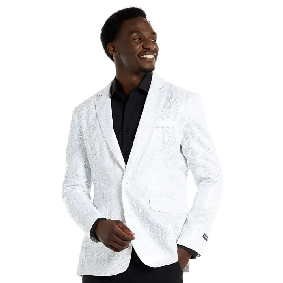 Suitmeister Pailletblazer Hvid