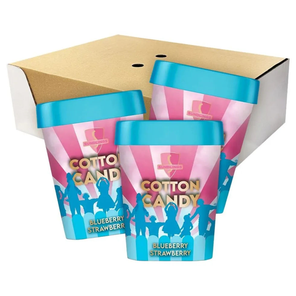 Sundlings Candyfloss Blueberry/Strawberry Økonomipakke